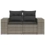 Garden sofa with cushions 2 seater gray synthetic rattan by , Outdoor sofas - Ref: Foro24-366125, Price: 180,94 €, Discount: %