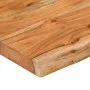 Mesa auxiliar madera maciza acacia borde natural 70x40x2,5 cm de , Mesas auxiliares - Ref: Foro24-370609, Precio: 62,91 €, De...