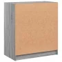 Armario auxiliar puertas de vidrio gris Sonoma 68x37x75,5 cm de , Aparadores - Ref: Foro24-836425, Precio: 79,70 €, Descuento: %