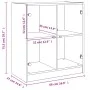 Armario auxiliar puertas de vidrio gris Sonoma 68x37x75,5 cm de , Aparadores - Ref: Foro24-836425, Precio: 79,70 €, Descuento: %