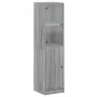 Aparador con puerta de vidrio gris Sonoma 35x37x142 cm de , Aparadores - Ref: Foro24-836446, Precio: 85,63 €, Descuento: %