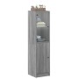 Aparador con puerta de vidrio gris Sonoma 35x37x142 cm de , Aparadores - Ref: Foro24-836446, Precio: 88,32 €, Descuento: %