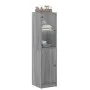 Aparador con puerta de vidrio gris Sonoma 35x37x142 cm de , Aparadores - Ref: Foro24-836446, Precio: 85,63 €, Descuento: %