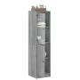 Aparador con puerta de vidrio gris Sonoma 35x37x142 cm de , Aparadores - Ref: Foro24-836446, Precio: 88,32 €, Descuento: %