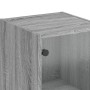Aparador con puerta de vidrio gris Sonoma 35x37x142 cm de , Aparadores - Ref: Foro24-836446, Precio: 88,32 €, Descuento: %
