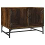 Mesa de centro puertas de vidrio roble ahumado 68,5x50x50 cm de , Mesas de centro - Ref: Foro24-836543, Precio: 47,92 €, Desc...