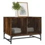 Mesa de centro puertas de vidrio roble ahumado 68,5x50x50 cm de , Mesas de centro - Ref: Foro24-836543, Precio: 47,92 €, Desc...