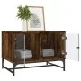 Mesa de centro puertas de vidrio roble ahumado 68,5x50x50 cm de , Mesas de centro - Ref: Foro24-836543, Precio: 47,92 €, Desc...