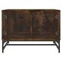 Mesa de centro puertas de vidrio roble ahumado 68,5x50x50 cm de , Mesas de centro - Ref: Foro24-836543, Precio: 47,92 €, Desc...