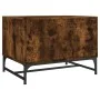 Mesa de centro puertas de vidrio roble ahumado 68,5x50x50 cm de , Mesas de centro - Ref: Foro24-836543, Precio: 47,92 €, Desc...