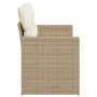 Sofá de jardín con cojines de 2 plazas ratán sintético beige de , Sofás de exterior - Ref: Foro24-366060, Precio: 174,22 €, D...