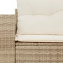 Sofá de jardín con cojines de 2 plazas ratán sintético beige de , Sofás de exterior - Ref: Foro24-366060, Precio: 166,99 €, D...