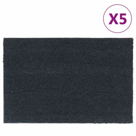 Felpudos 5 unidades fibra de coco gris oscuro 40x60 cm de , Felpudos - Ref: Foro24-155585, Precio: 66,76 €, Descuento: %