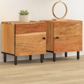 Mesitas de noche 2 uds madera maciza de acacia 40x33x46 cm de , Mesitas de noche - Ref: Foro24-356852, Precio: 73,76 €, Descu...