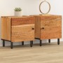 Mesitas de noche 2 uds madera maciza de acacia 40x33x46 cm de , Mesitas de noche - Ref: Foro24-356852, Precio: 73,76 €, Descu...