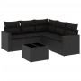 Set de sofás de jardín 6 piezas y cojines ratán sintético negro de , Sofás modulares de exterior - Ref: Foro24-3251292, Preci...