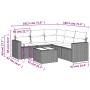 Set de sofás de jardín 6 piezas y cojines ratán sintético negro de , Sofás modulares de exterior - Ref: Foro24-3251292, Preci...