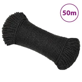 Cuerda de trabajo polipropileno negro 3 mm 50 m de , Sogas y cuerdas metálicas - Ref: Foro24-152997, Precio: 11,91 €, Descuen...