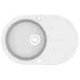 Granite kitchen sink with one white oval basin by vidaXL, Sinks - Ref: Foro24-144867, Price: 198,36 €, Discount: %