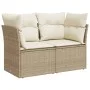 Gartensofa mit 2-Sitzer-Kissen Kunstrattan beige von , Outdoor-Sofas - Ref: Foro24-366052, Preis: 162,65 €, Rabatt: %