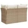 Gartensofa mit 2-Sitzer-Kissen Kunstrattan beige von , Outdoor-Sofas - Ref: Foro24-366052, Preis: 162,65 €, Rabatt: %