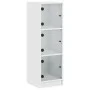 Aparador con puertas de vidrio blanco 35x37x109 cm de , Aparadores - Ref: Foro24-836385, Precio: 69,55 €, Descuento: %