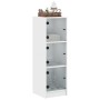 Aparador con puertas de vidrio blanco 35x37x109 cm de , Aparadores - Ref: Foro24-836385, Precio: 70,69 €, Descuento: %