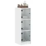 Aparador con puertas de vidrio blanco 35x37x109 cm de , Aparadores - Ref: Foro24-836385, Precio: 69,55 €, Descuento: %
