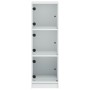 Aparador con puertas de vidrio blanco 35x37x109 cm de , Aparadores - Ref: Foro24-836385, Precio: 70,69 €, Descuento: %