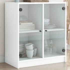 Auxiliary cabinet with white glass doors 68x37x75.5 cm by , Sideboards - Ref: Foro24-836420, Price: 70,54 €, Discount: %