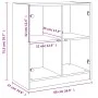 Armario auxiliar con puertas de vidrio blanco 68x37x75,5 cm de , Aparadores - Ref: Foro24-836420, Precio: 70,54 €, Descuento: %