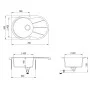 Granite kitchen sink with one white oval basin by vidaXL, Sinks - Ref: Foro24-144867, Price: 198,36 €, Discount: %