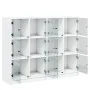Estantería con puertas madera de ingeniería negro 136x37x109 cm de , Librerías y estanterías - Ref: Foro24-3206510, Precio: 2...