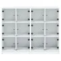 Estantería con puertas madera de ingeniería negro 136x37x109 cm de , Librerías y estanterías - Ref: Foro24-3206510, Precio: 2...