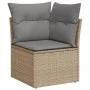 Sillón de esquina de jardín con cojines ratán sintético beige de , Sofás de exterior - Ref: Foro24-366086, Precio: 84,03 €, D...