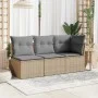 Sillón de esquina de jardín con cojines ratán sintético beige de , Sofás de exterior - Ref: Foro24-366086, Precio: 84,03 €, D...