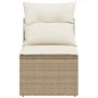 Gartensofa ohne Armlehnen mit PE Rattan Kissen beige von , Outdoor-Sofas - Ref: Foro24-366050, Preis: 65,13 €, Rabatt: %
