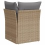 Sillón de esquina de jardín con cojines ratán sintético beige de , Sofás de exterior - Ref: Foro24-366101, Precio: 88,50 €, D...