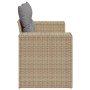 Sofá de jardín con cojines de 2 plazas ratán sintético beige de , Sofás de exterior - Ref: Foro24-366108, Precio: 184,80 €, D...