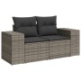 Sofá de jardín con cojines 2 plazas ratán sintético gris de , Sofás de exterior - Ref: Foro24-366143, Precio: 171,65 €, Descu...