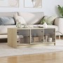 Mesa de centro con puertas de vidrio roble Sonoma 102x50x42 cm de , Mesas de centro - Ref: Foro24-836415, Precio: 78,76 €, De...