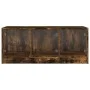 Mesa de centro con puertas de vidrio roble ahumado 102x50x42 cm de , Mesas de centro - Ref: Foro24-836417, Precio: 77,80 €, D...