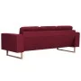 Sofá de 3 plazas de tela color vino tinto de vidaXL, Sofás - Ref: Foro24-281394, Precio: 391,87 €, Descuento: %