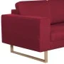 Sofá de 3 plazas de tela color vino tinto de vidaXL, Sofás - Ref: Foro24-281394, Precio: 391,87 €, Descuento: %