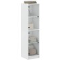 Aparador con puertas de vidrio blanco 35x37x142 cm de , Aparadores - Ref: Foro24-836434, Precio: 101,04 €, Descuento: %