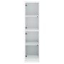 Aparador con puertas de vidrio blanco 35x37x142 cm de , Aparadores - Ref: Foro24-836434, Precio: 101,04 €, Descuento: %