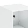 Aparador con puertas de vidrio blanco 35x37x142 cm de , Aparadores - Ref: Foro24-836434, Precio: 101,04 €, Descuento: %
