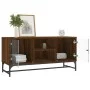 Mueble de TV con puertas de vidrio marrón roble 102x37x50 cm de , Muebles TV - Ref: Foro24-836538, Precio: 54,95 €, Descuento: %