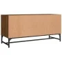 Mueble de TV con puertas de vidrio marrón roble 102x37x50 cm de , Muebles TV - Ref: Foro24-836538, Precio: 54,95 €, Descuento: %