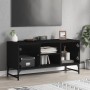 Mueble de TV con puertas de vidrio negro 102x37x50 cm de , Muebles TV - Ref: Foro24-836533, Precio: 67,65 €, Descuento: %
